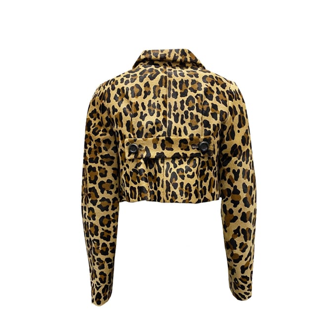 Dsquared2 Leopard Kalfshaar Cropped Jasje