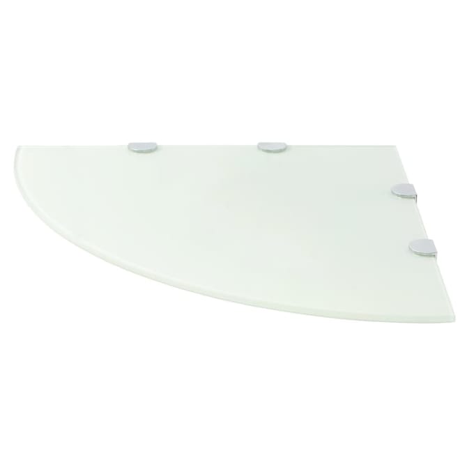vidaXL - Hoekschappen - 2 - st - met - chromen - dragers - 45x45 - cm - glas - wit