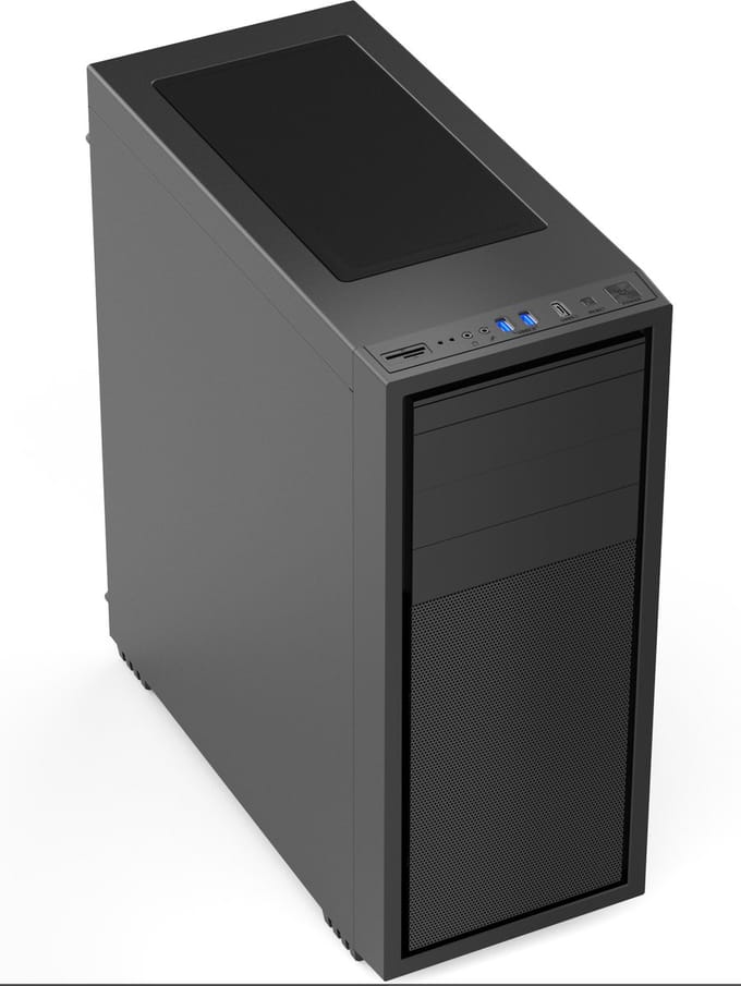 Computerkast Midi Tower Fornax K500 ATX zwart