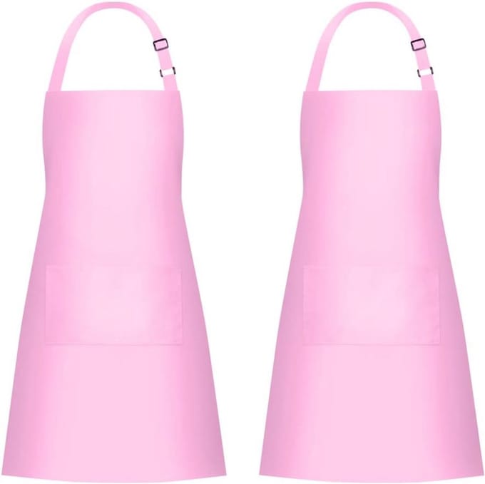 2-Pack Schort met 2 Zakken voor Koken en Keuken, Verstelbaar