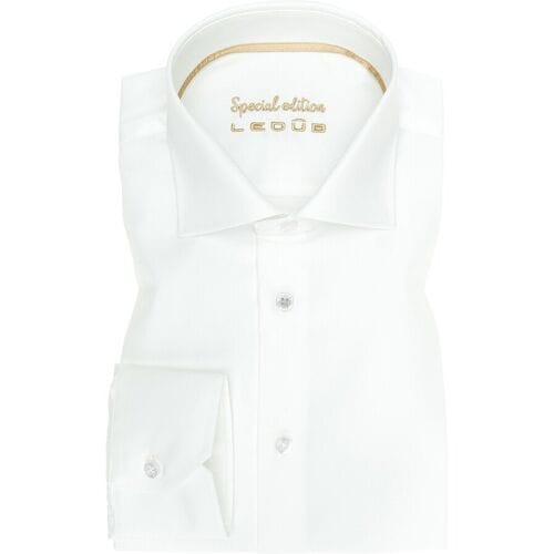 Ledûb Overhemd Longer Sleeve Special Edition Slim Fit Mouwlengte 7 Antiekwit / male