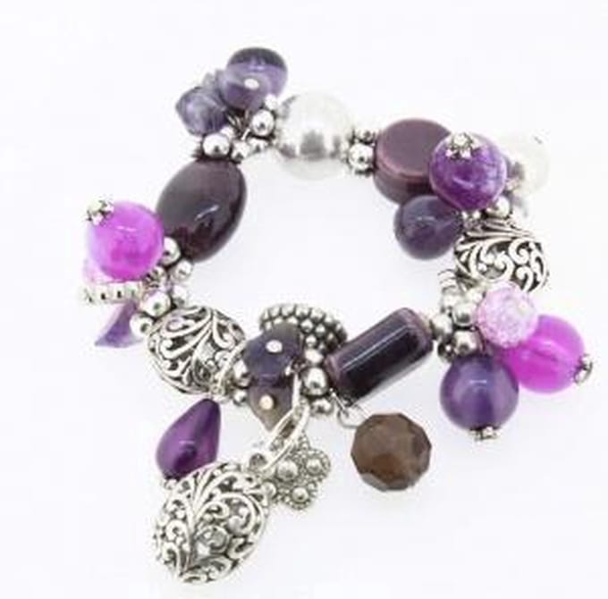 Behave - Armband - Elastisch - Paars Fuchsia