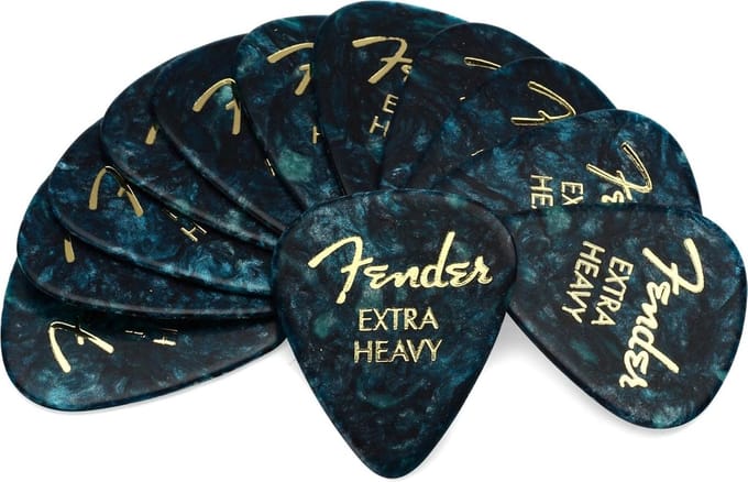 Fender Picks 351 Ocean Turquoise Extra Heavy - Plectrum set