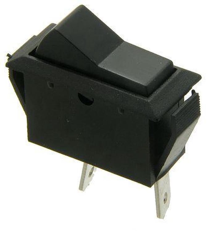 SCHAKELAAR - ‘ON/OFF' - 12V 20A - ZWART - 2 polig AWS09