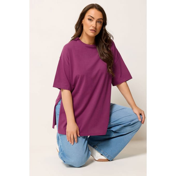 Yours Paars Longline Tshirt Size 42