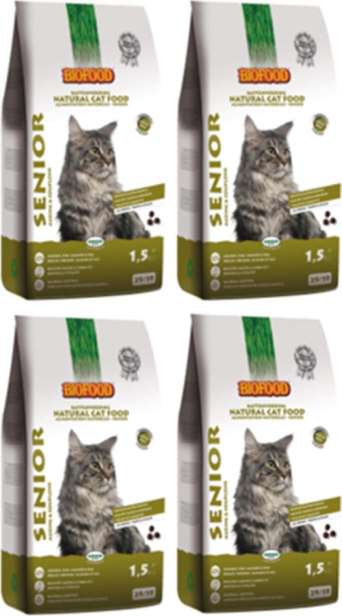 4x Biofood Premium Senior Ageing - Kattenvoer - 1.5kg