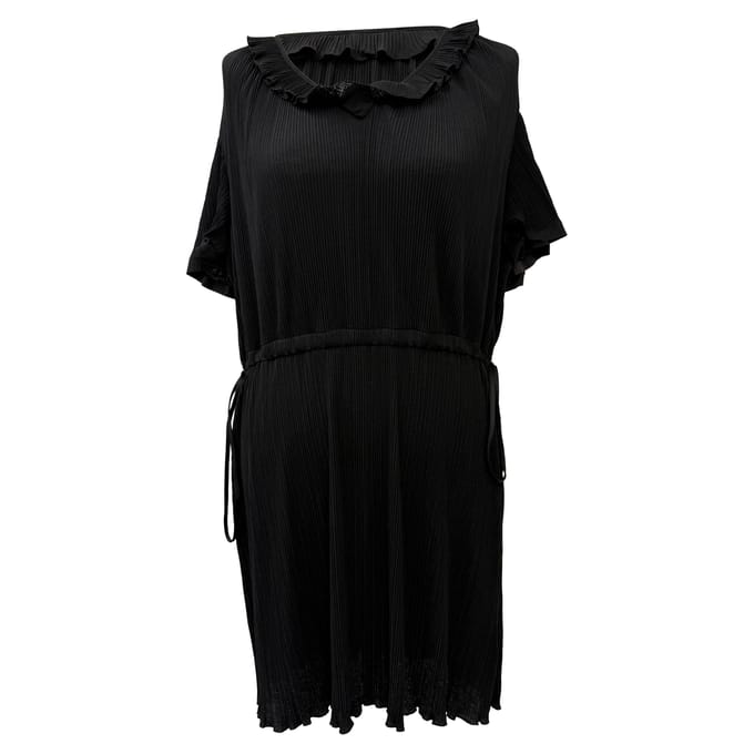 See by Chloé geplooide mini-jurk in zwart polyester