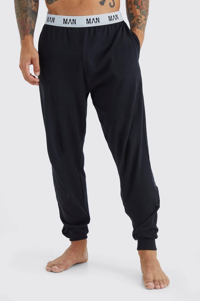 MAN Loungewear Cuffed Jogger | Black | Size Medium