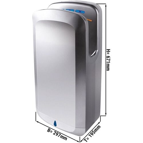 GGM Gastro (2 Stück) Händetrockner mit Filter - Grau Zilver