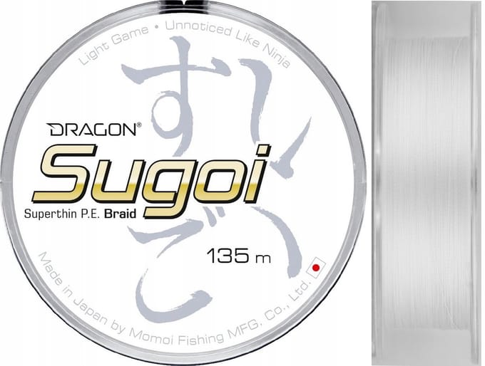 Dragon Sugoi Superthin Vliegvislijn 135m 0.052mm Wit