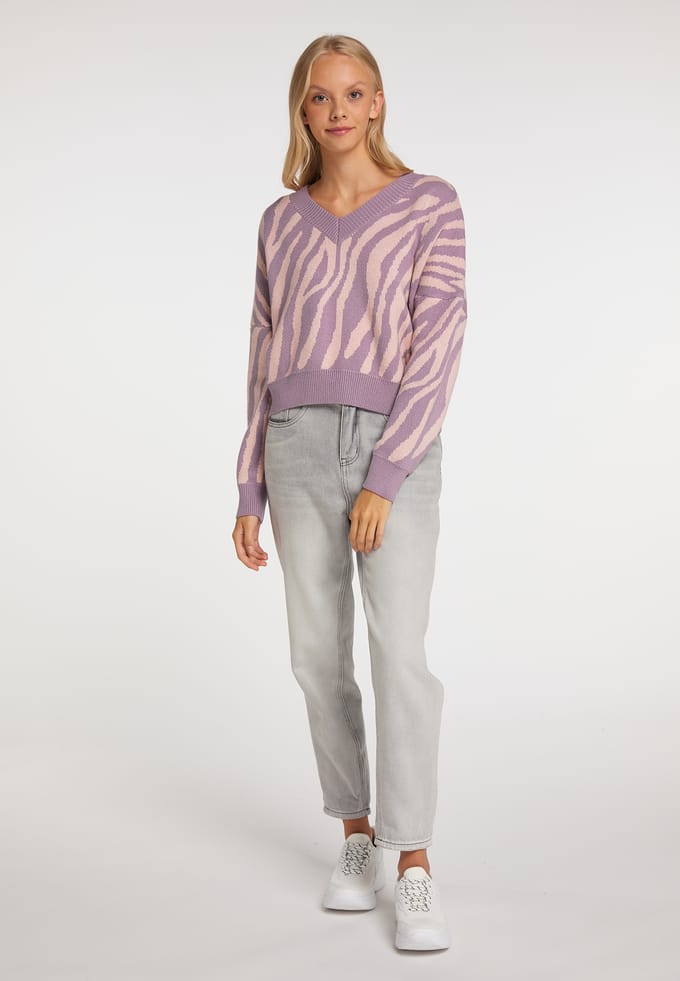 Mymo Gebreide trui Dames Mauve Roze