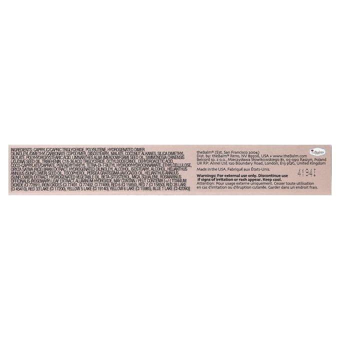 theBalm - Lip Oil - 8 Colors Nude not Crude - 7.4ml