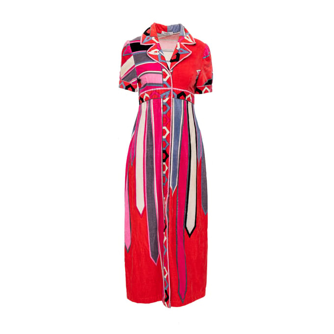 Emilio Pucci Fluwelen Jurk - '90s