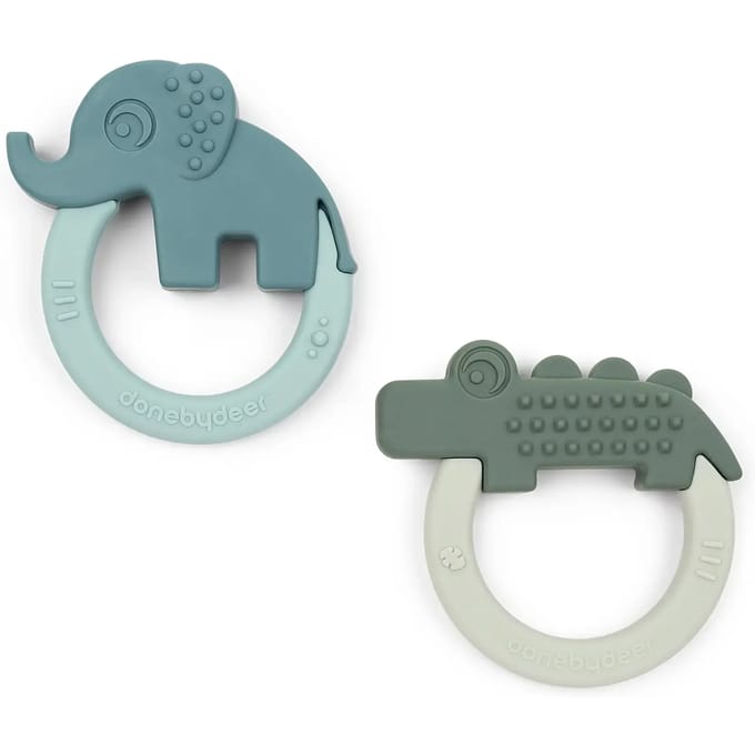 Done By Deer Bijtring - Deer Friends - 2 Stuks - Green/Blue