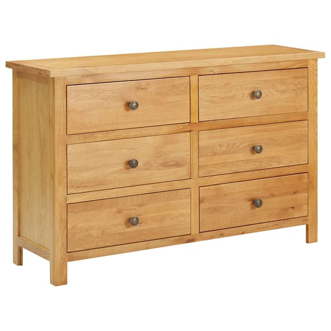 vidaXL - Ladekast - 105x33,5x73 - cm - massief - eikenhout