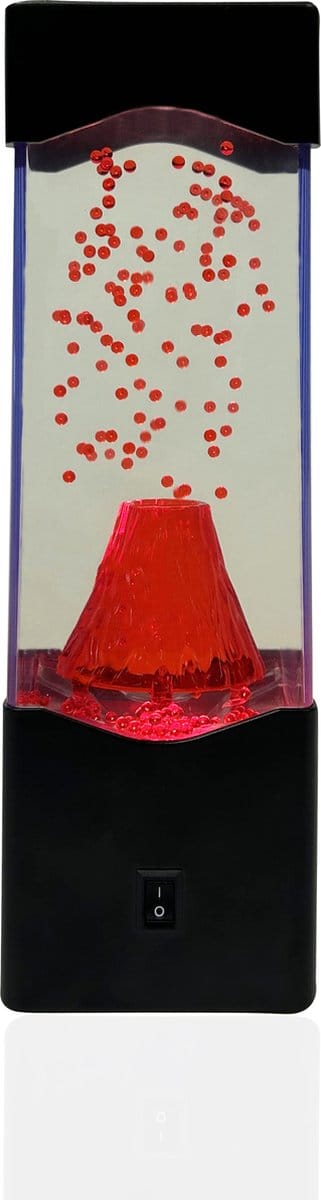 Vulkaan Lamp - Lavalamp - Sfeerverlichting - Volcano Lamp - Kerstmis Cadeau Tip - 23 cm - Draadloos - Zwart