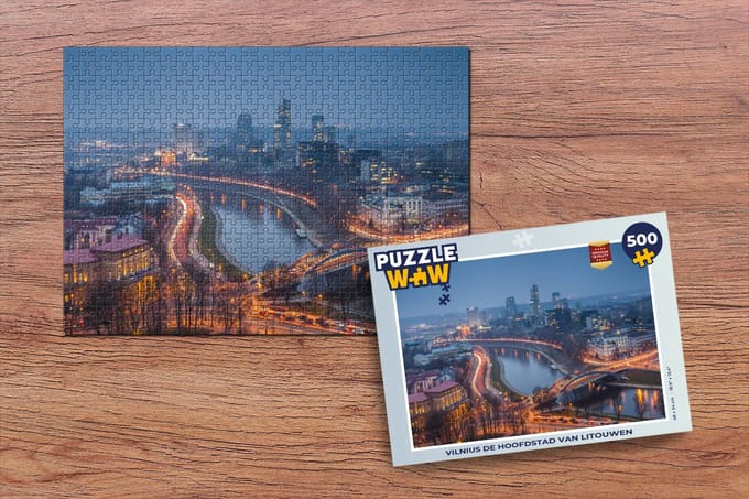 Puzzel Vilnius de hoofdstad van Litouwen - Legpuzzel - Puzzel 500 stukjes