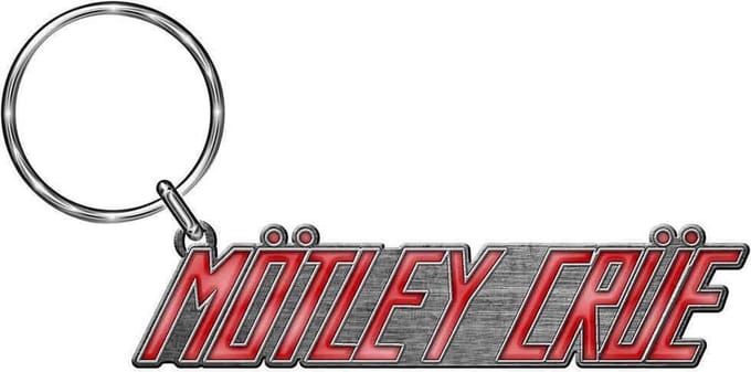 Motley Crue - Logo Sleutelhanger - Zilverkleurig/Rood