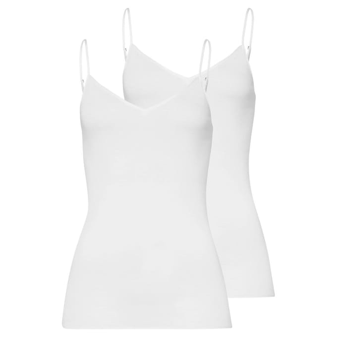 Hanro Dames spaghettitop 2 pack Cotton Seamless