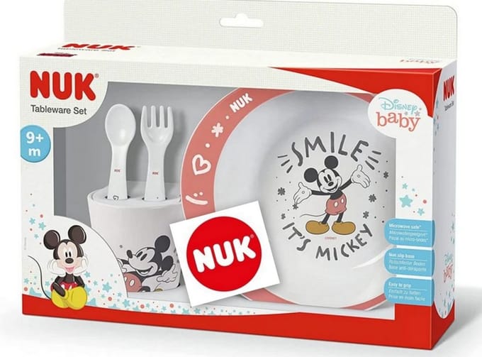 NUK Disney Mickey | serviessetvanaf | 9+m | 4 delen | rood 9+ m