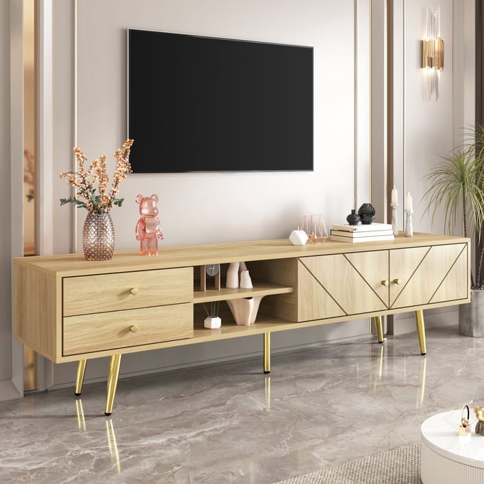 REDOM - TV-meubel - MDF - met lades - 160x42x36 cm Wood
