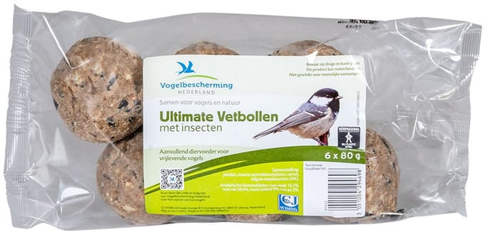 Ultimate vetbollen met insecten - 6 stuks