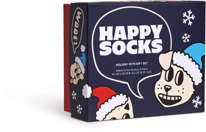 Happy Socks - 2-Pack Holiday Cat & Dog Gift Set - Unisex - Sokken