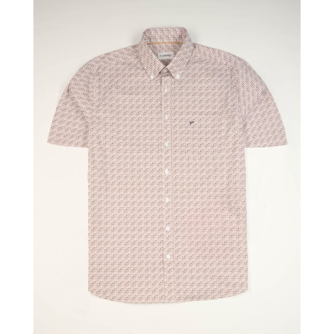 Campbell Casual Overhemd Bran Orange Brown Heren