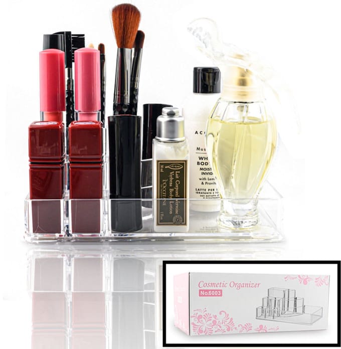 Make up Organizer met 8 Vakken - Makeup Organizer Transparant - Sieraden - Make-up - Cosmetica - Tafel - Opbergdoos
