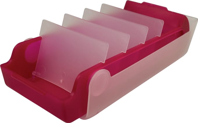 helit flashcard box 'de beebox', A7, oranje-transparant
