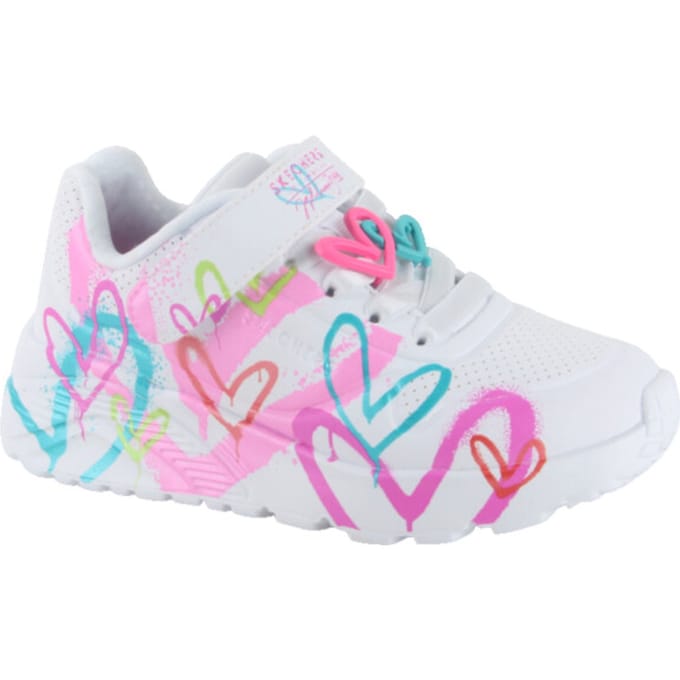 Skechers Uno Lite Graffiti Hearts wit Synthetisch - Sneakers - Dames