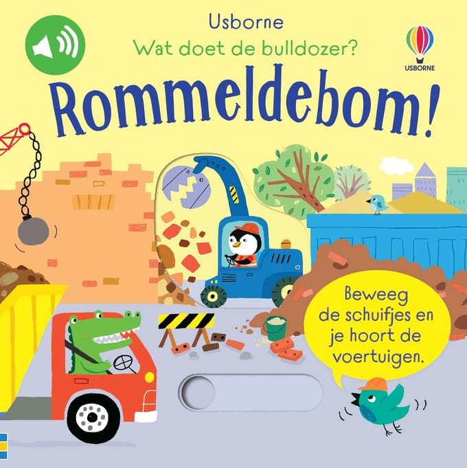 Wat Doet De Bulldozer? Rommeldebom! - Usborne Schuif En Luister