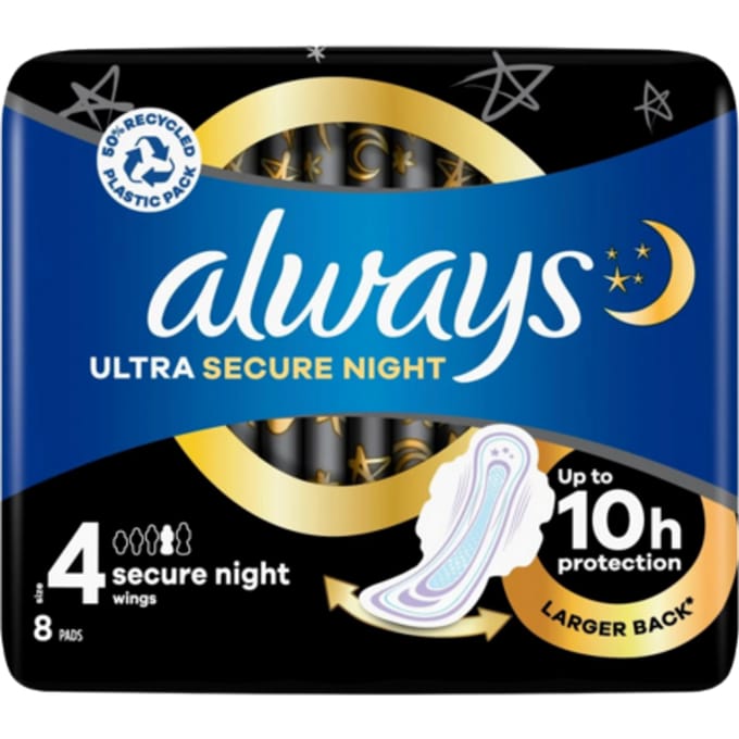 Always Ultra Secure Nachtmaat 4 - 8 stuks