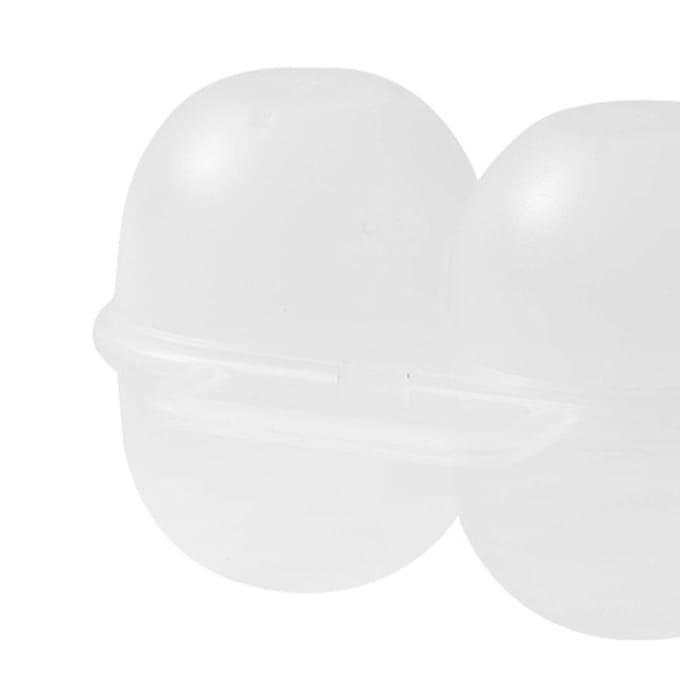 Draagbare Eierbewaardoos Schokbestendig 2 Eierdrager Container Case voor Buiten Kamperen Wandelen white