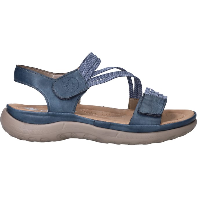 Rieker Sandalen blauw Textiel - Maat 40