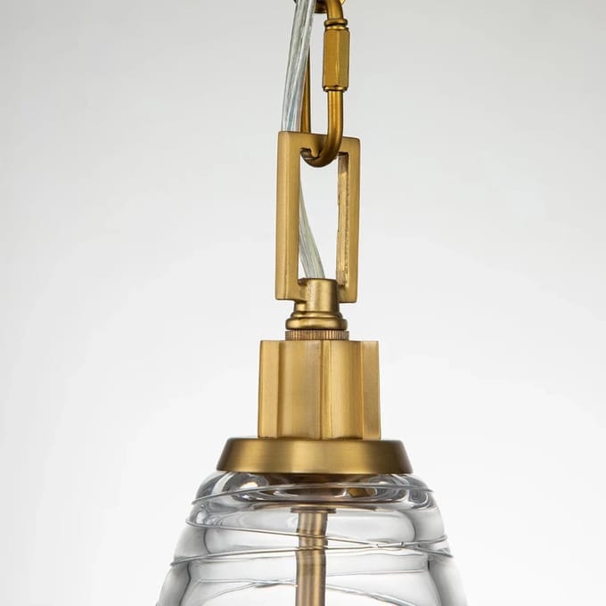 Feiss LED Hanglamp Elmore | 1X E27 Max 60W | Dimbaar | Burnished Brass