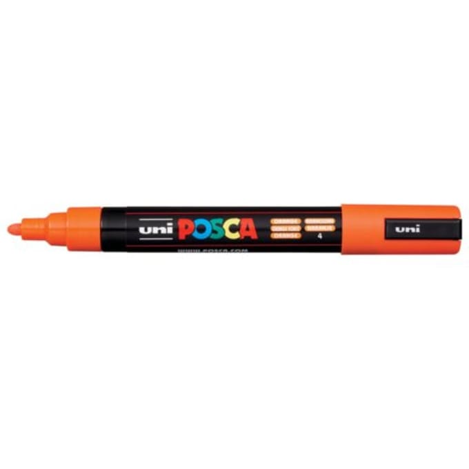 Posca marker met conische punt schrijfdikte medium donkeroranje
