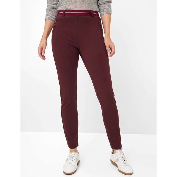 Raphaela by Brax Dames Sweatpants  Style LILLYTH AMARONE, donkerpaars, maat 40K