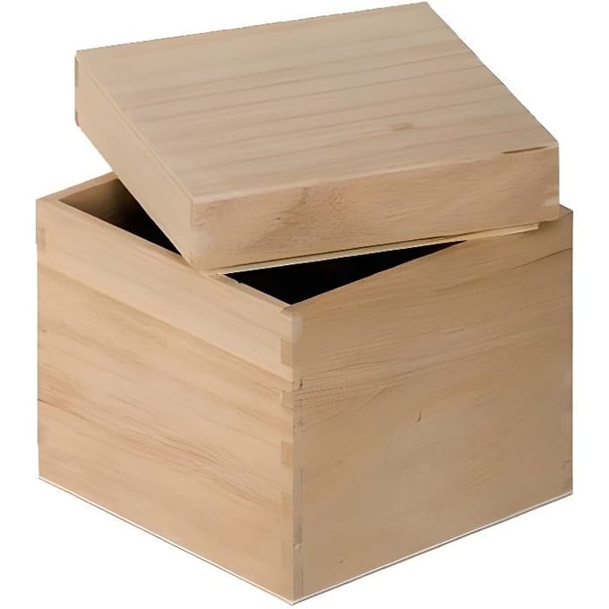 Houten doos 12x12x12 cm - Artemio