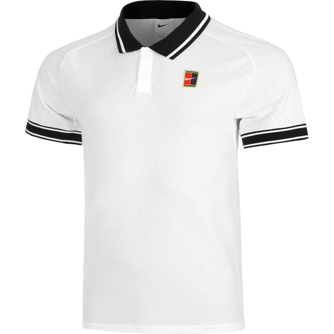 Nike Tennispolo voor heren NikeCourt Heritage - Wit- Heren, Wit