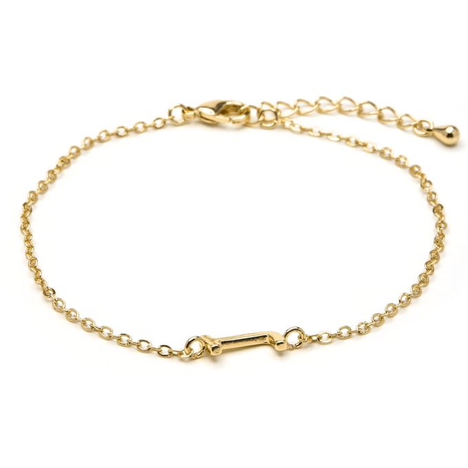 Luxenter Armband met 18-karaats geelgouden afwerking - Alphabet