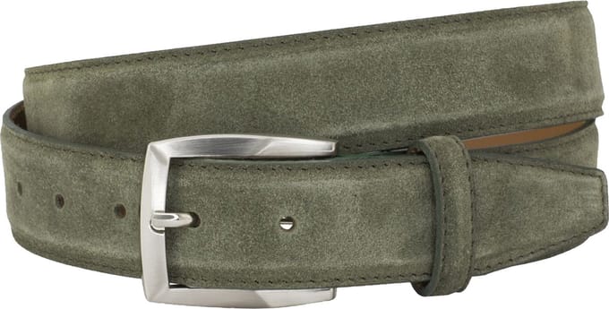 LINDENMANN leren heren riem - olijf