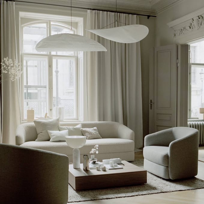 New Works LED hanglamp Tense, Ø 90 cm, wit