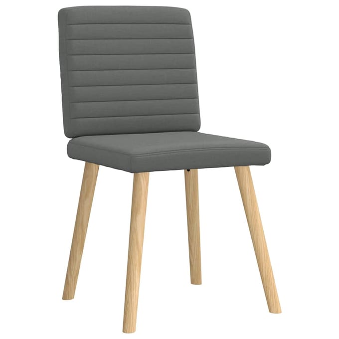 vidaXL - Eetkamerstoelen - 4 - st - stof - donkergrijs