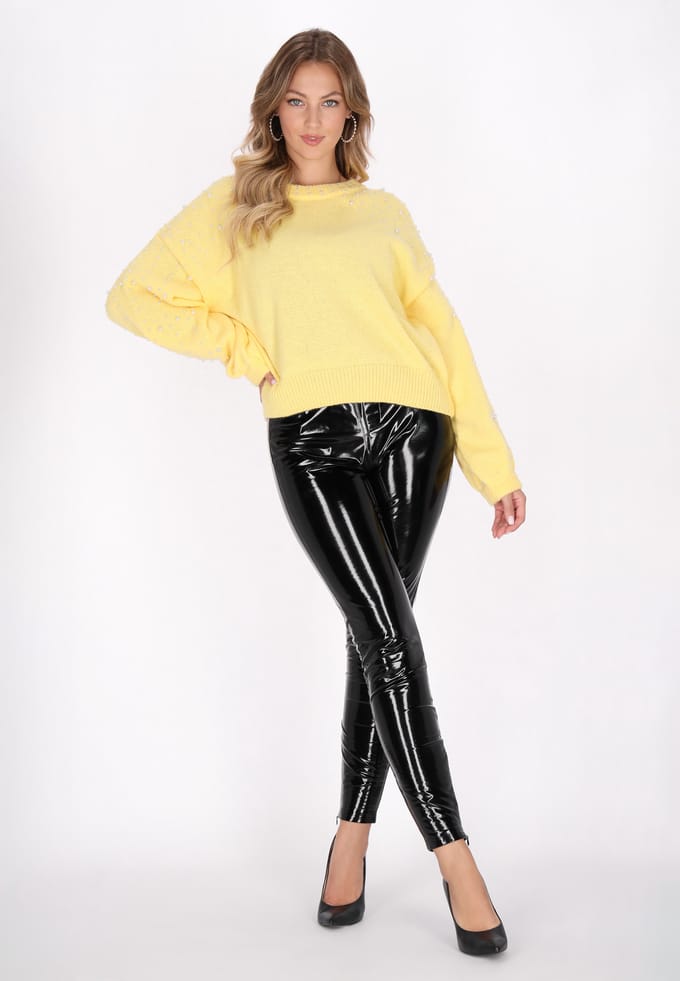 Faina Jumper Dames lichtgeel