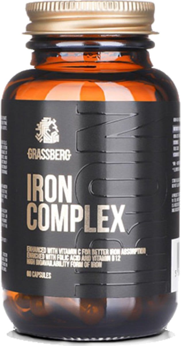 Grassberg Iron Complex (60 caps) Unflavoured - Vitaminen, mineralen & gezondheid - Mineralen