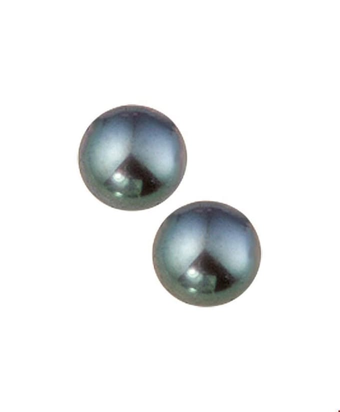 TFT Oorknoppen Oxid Parel Zilver Gerhodineerd Glanzend 6mm