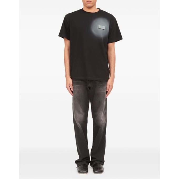mm6 maison margiela t-shirt label logo man zwart