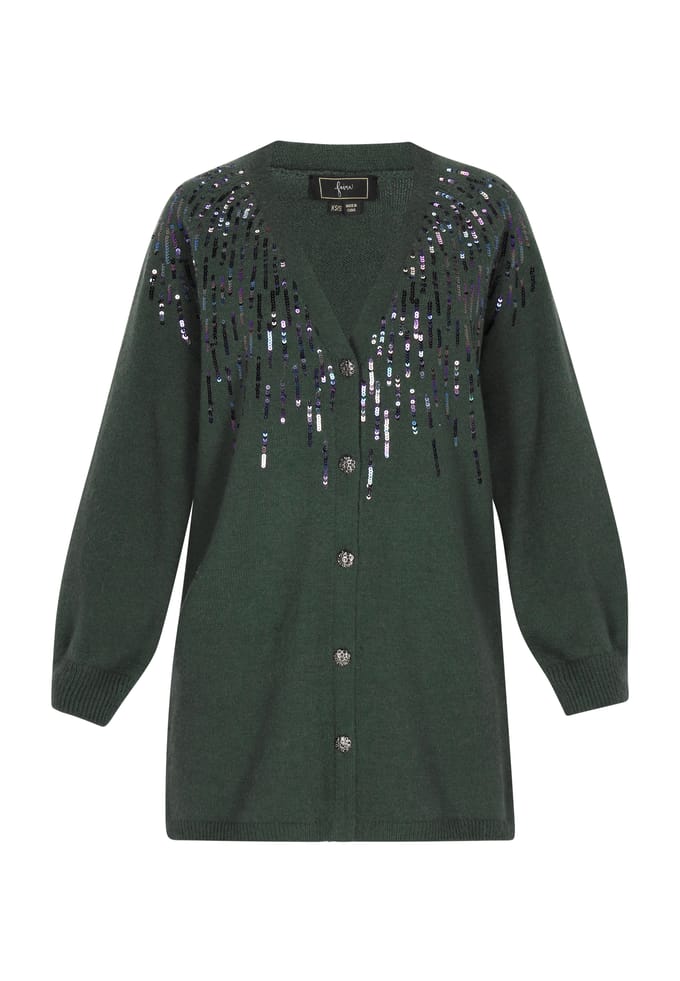 Faina Vest Dames donkergroen