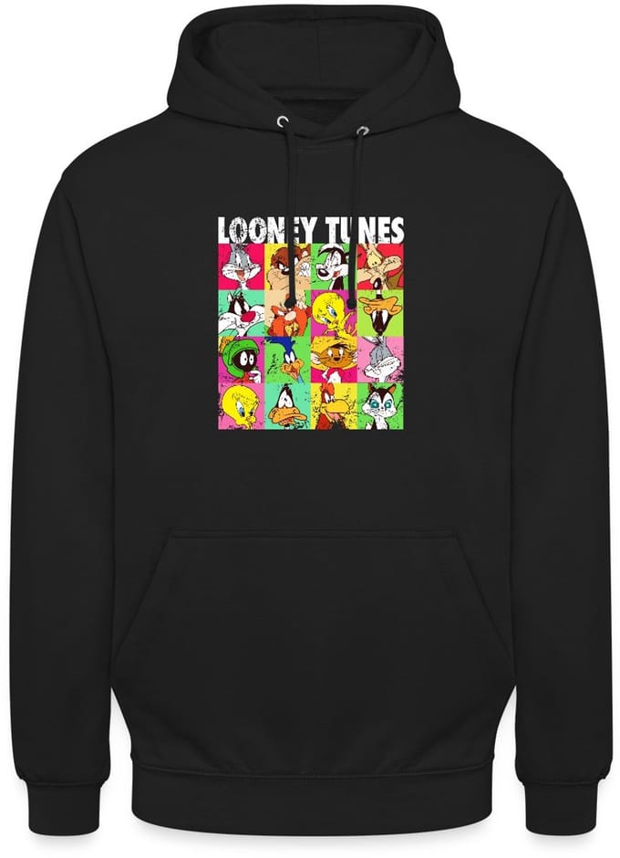 Looney Tunes Karakters Collage Hoodie Unisex